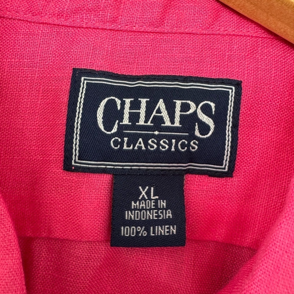 Chaps Classics Linen Button Front Collared Blouse… - image 6